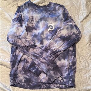 Peloton Purple and White Tie-Dye Hoodie